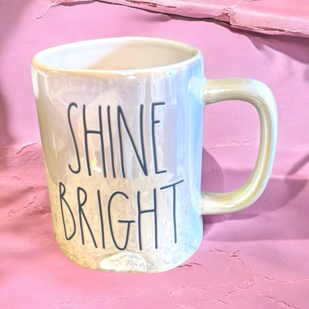 Graduation Present Idea RAE DUNN “SHINE BRIGHT” MUG Shimmering Iridescent Finish - Picture 5 of 17